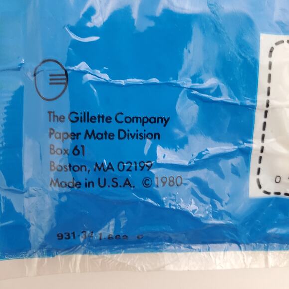 Vtg 1980s Paper Mate Write Bros BLUE Pens Lot of 3 Packs Medium Point NOS 30Pens - Picture 5 of 7